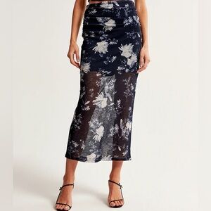Abercrombie & Fitch Floral Midi Skirt